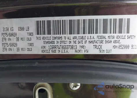 2016 Ram 1500 Longhorn z USA, uszkodzony, nr VIN 1C6RR7WT0GS373813